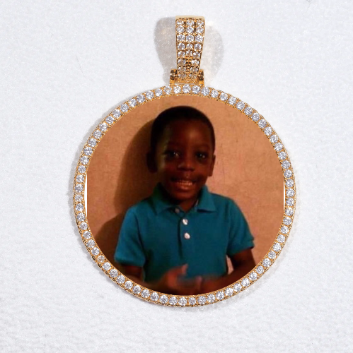 MEDIUM 3D CIRCLE CUSTOM PICTURE PENDANT