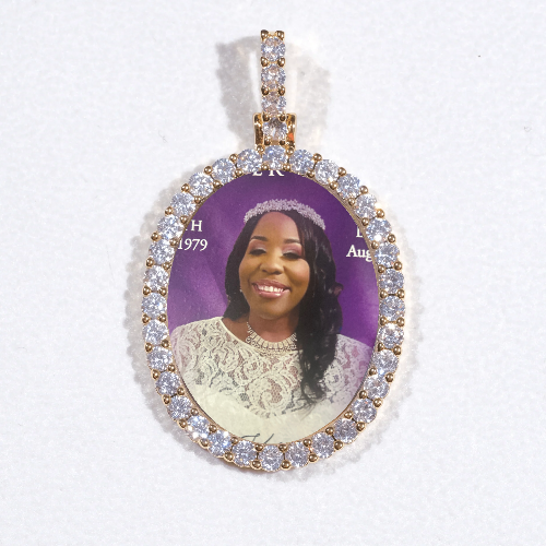 3D Oval Custom Picture Pendant