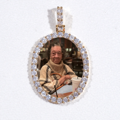 3D Oval Custom Picture Pendant