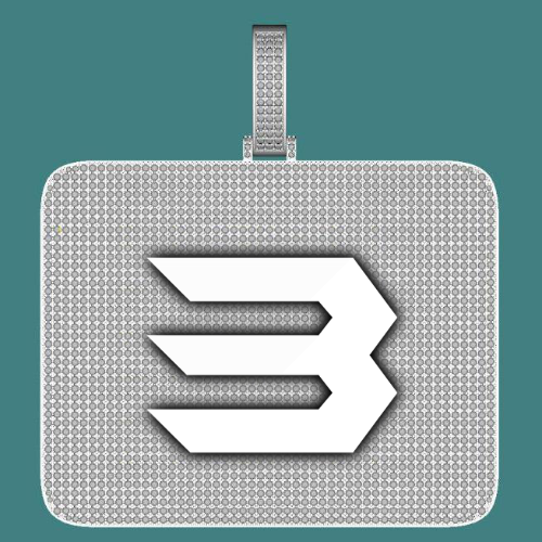 CUSTOM LETTER NECKLACE 3D BIG SQUARE