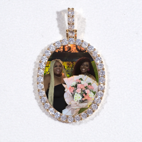 3D Oval Custom Picture Pendant