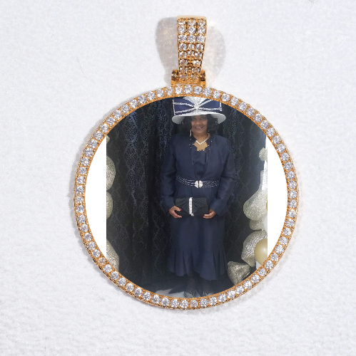 MEDIUM 3D CIRCLE CUSTOM PICTURE PENDANT