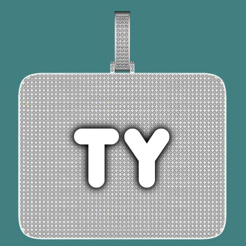 CUSTOM LETTER NECKLACE 3D BIG SQUARE