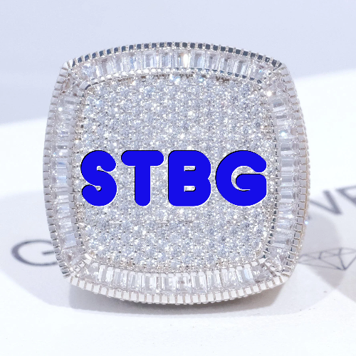 CUSTOM LETTER 3D ICED RING