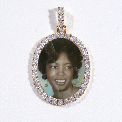 3D Oval Custom Picture Pendant