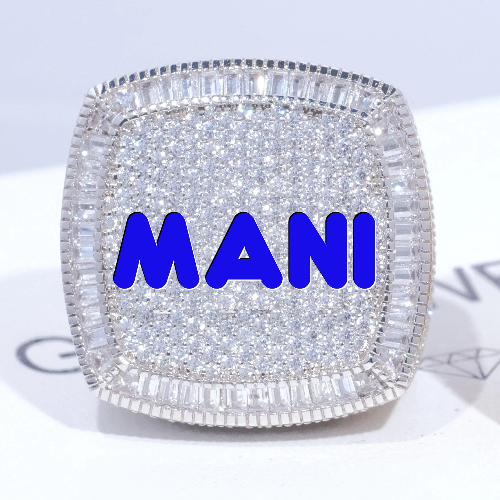 CUSTOM LETTER 3D ICED RING