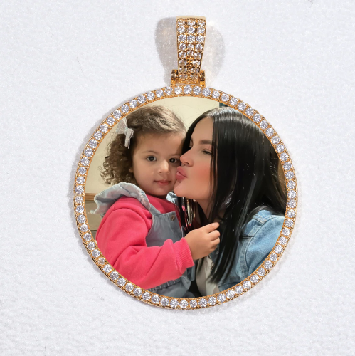 MEDIUM 3D CIRCLE CUSTOM PICTURE PENDANT