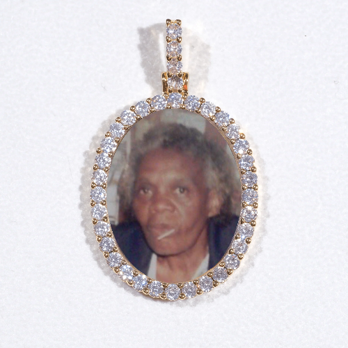 3D Oval Custom Picture Pendant
