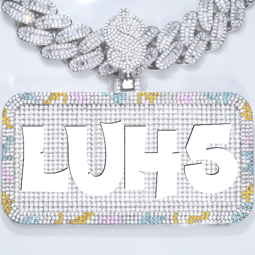 CUSTOM LETTER NECKLACE 3D COLORFUL SQUARE