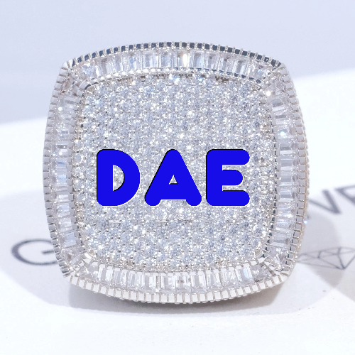 CUSTOM LETTER 3D ICED RING
