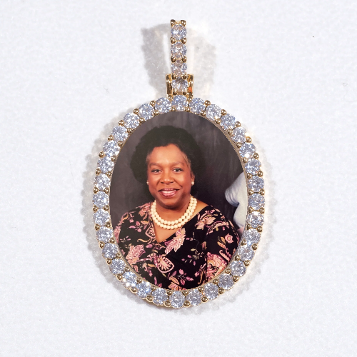3D Oval Custom Picture Pendant