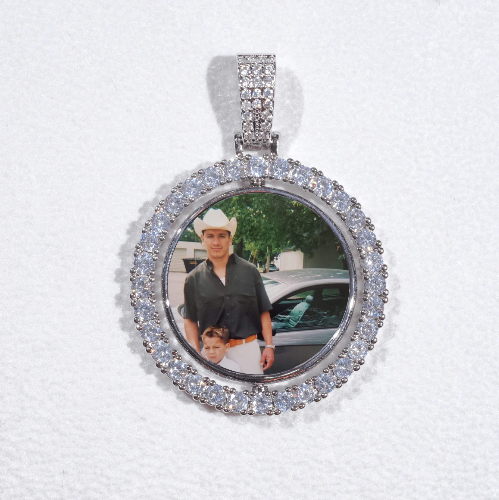 3D Spinning 2-Faced Custom Picture Pendant