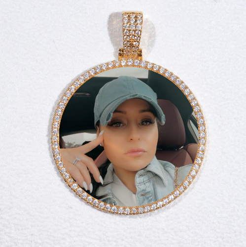 MEDIUM 3D CIRCLE CUSTOM PICTURE PENDANT