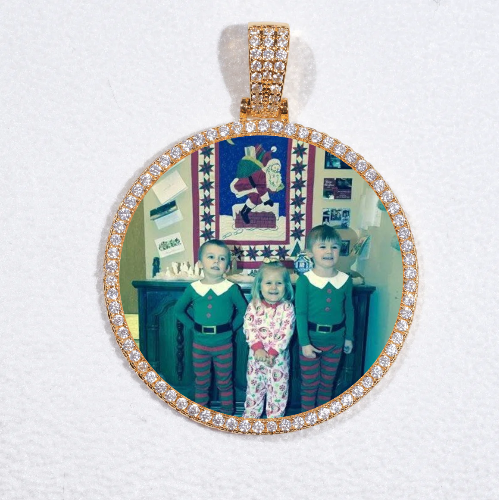 MEDIUM 3D CIRCLE CUSTOM PICTURE PENDANT