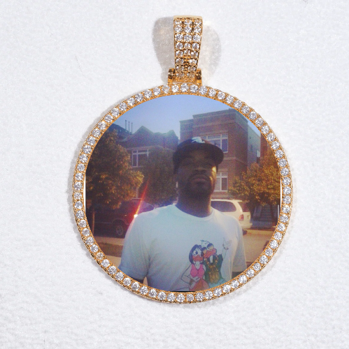 MEDIUM 3D CIRCLE CUSTOM PICTURE PENDANT