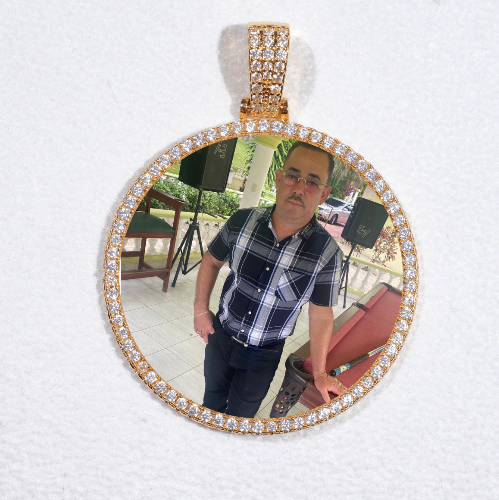 MEDIUM 3D CIRCLE CUSTOM PICTURE PENDANT