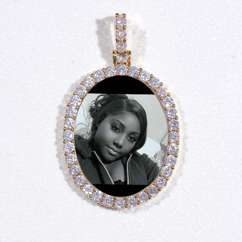 3D Oval Custom Picture Pendant