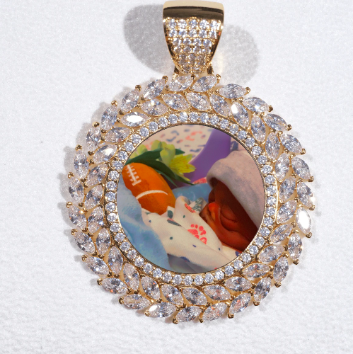 Large 3D Wheat Ear Custom Picture Pendant