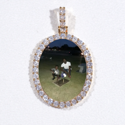 3D Oval Custom Picture Pendant