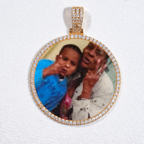 MEDIUM 3D CIRCLE CUSTOM PICTURE PENDANT