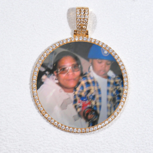 MEDIUM 3D CIRCLE CUSTOM PICTURE PENDANT