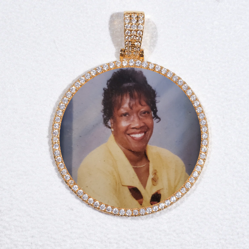 MEDIUM 3D CIRCLE CUSTOM PICTURE PENDANT