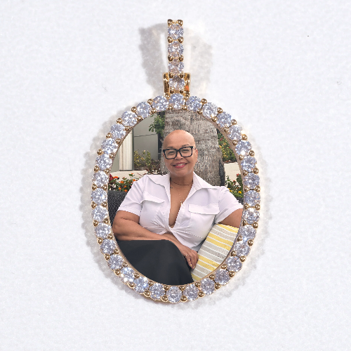 3D Oval Custom Picture Pendant