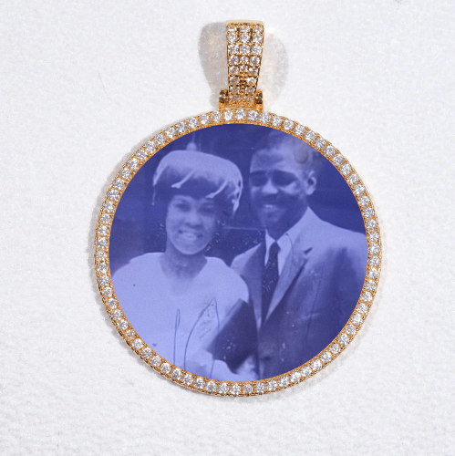 MEDIUM 3D CIRCLE CUSTOM PICTURE PENDANT