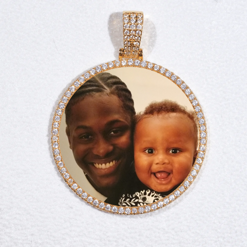 MEDIUM 3D CIRCLE CUSTOM PICTURE PENDANT