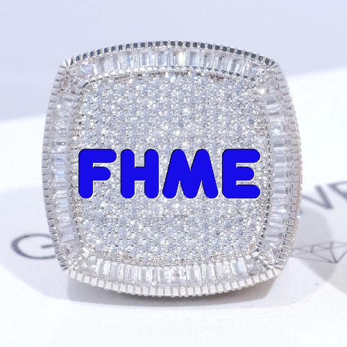 CUSTOM LETTER 3D ICED RING