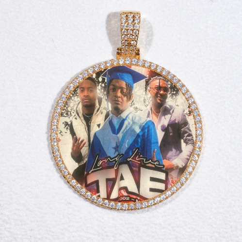 MEDIUM 3D CIRCLE CUSTOM PICTURE PENDANT