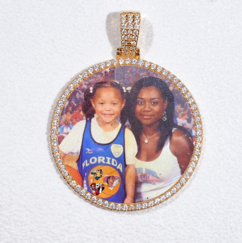 MEDIUM 3D CIRCLE CUSTOM PICTURE PENDANT