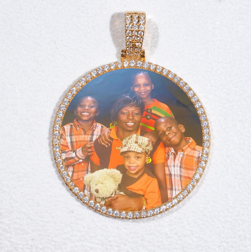 MEDIUM 3D CIRCLE CUSTOM PICTURE PENDANT