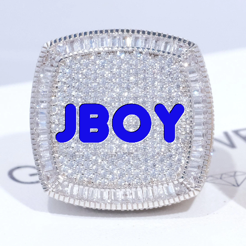 CUSTOM LETTER 3D ICED RING