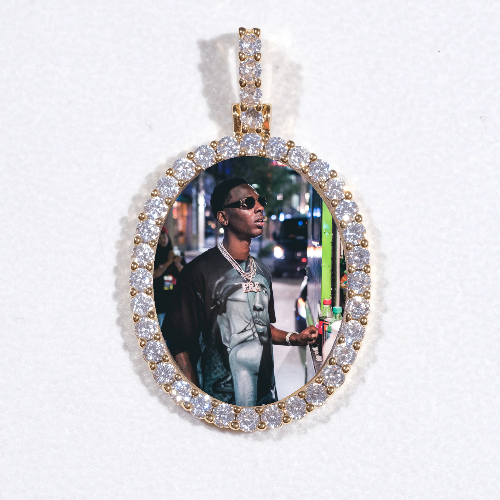 3D Oval Custom Picture Pendant