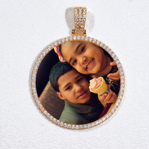 MEDIUM 3D CIRCLE CUSTOM PICTURE PENDANT
