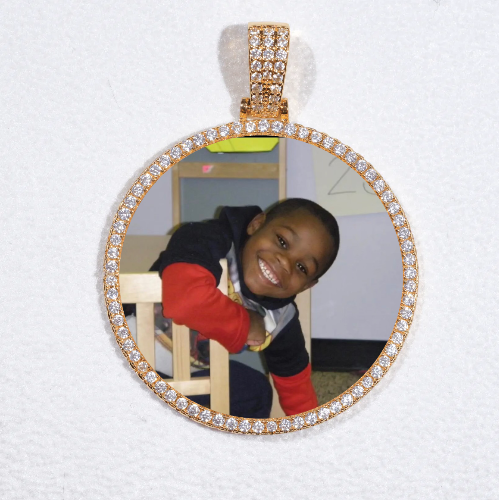 MEDIUM 3D CIRCLE CUSTOM PICTURE PENDANT