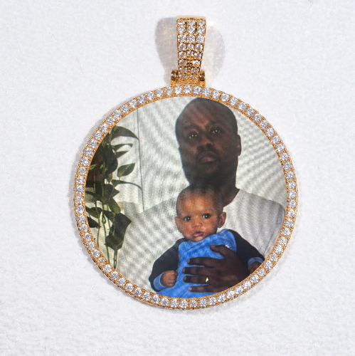 MEDIUM 3D CIRCLE CUSTOM PICTURE PENDANT
