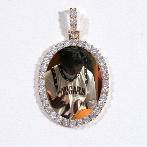 3D Oval Custom Picture Pendant
