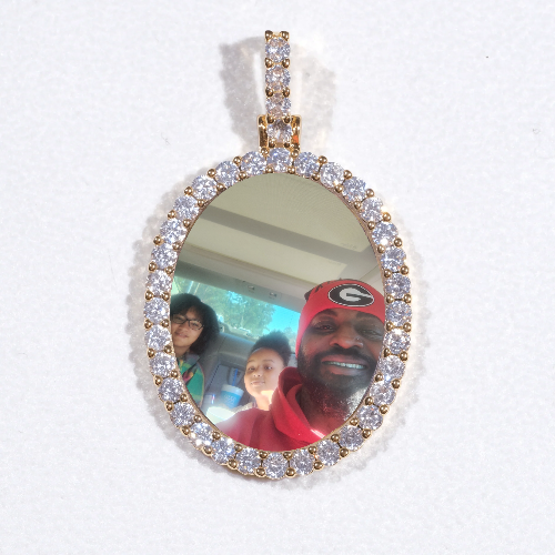 3D Oval Custom Picture Pendant