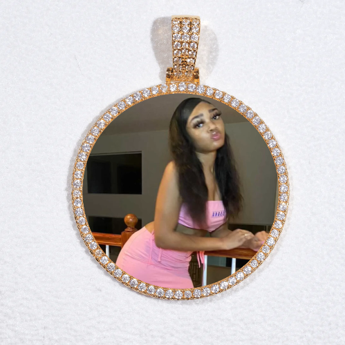 MEDIUM 3D CIRCLE CUSTOM PICTURE PENDANT