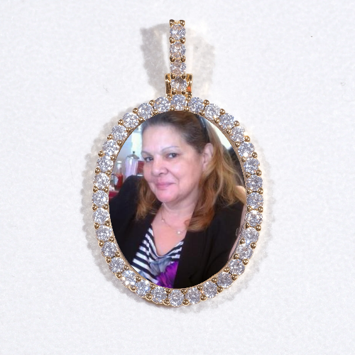 3D Oval Custom Picture Pendant