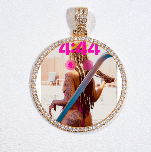 MEDIUM 3D CIRCLE CUSTOM PICTURE PENDANT