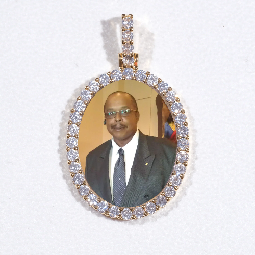 3D Oval Custom Picture Pendant