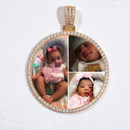 MEDIUM 3D CIRCLE CUSTOM PICTURE PENDANT