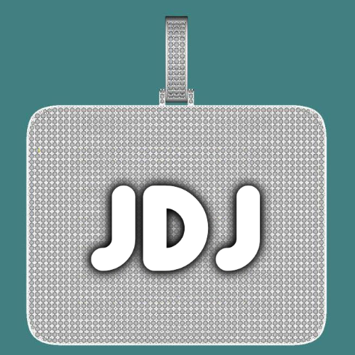 CUSTOM LETTER NECKLACE 3D BIG SQUARE