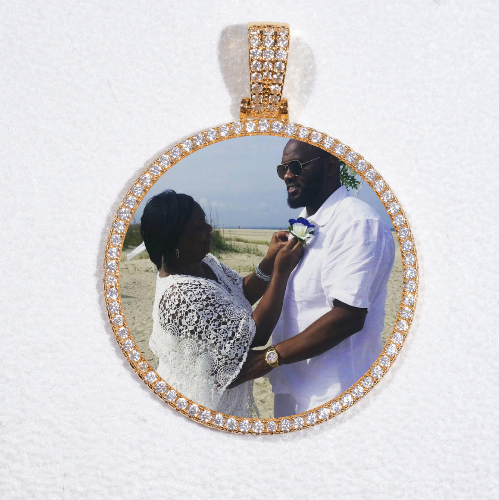 MEDIUM 3D CIRCLE CUSTOM PICTURE PENDANT