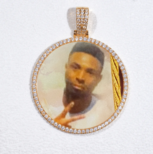 MEDIUM 3D CIRCLE CUSTOM PICTURE PENDANT