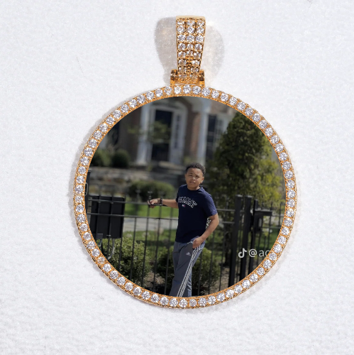 MEDIUM 3D CIRCLE CUSTOM PICTURE PENDANT