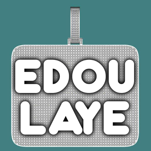 CUSTOM LETTER NECKLACE 3D BIG SQUARE